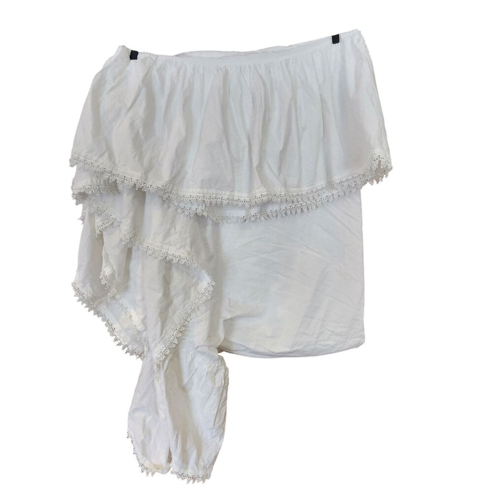 Pottery Barn Teen White Ruffled Lace Bed Skirt